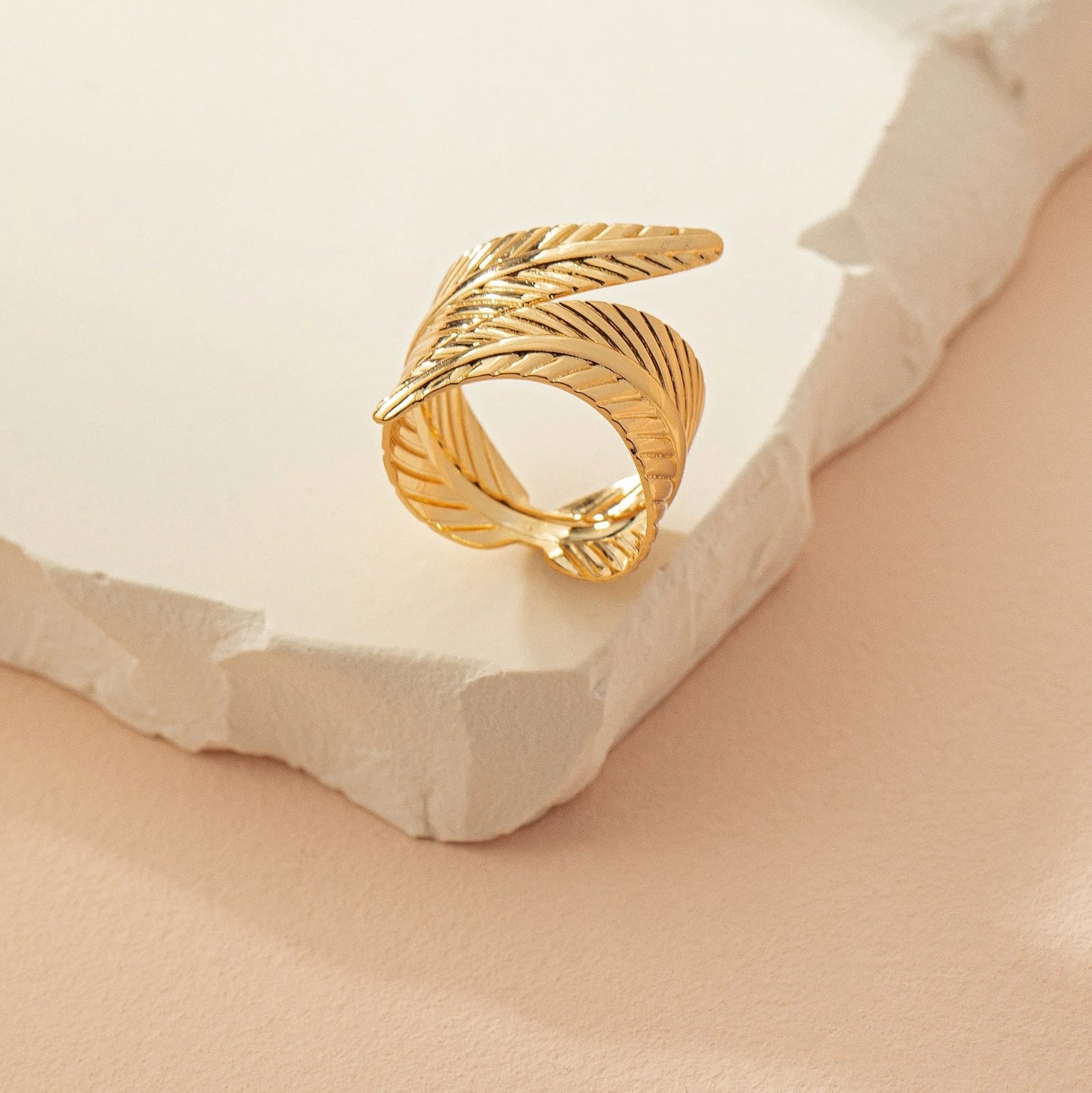 Golden Bloom Statement Ring