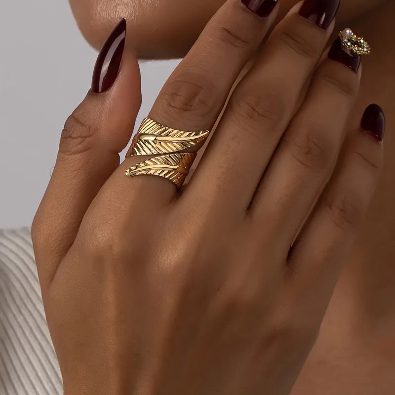 Golden Bloom Statement Ring