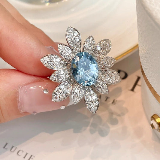 Blossom Azure Radiance Ring